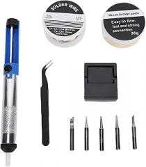 YWBL-WH Soldering Iron Kit Adjustable Temperature LCD Display 90W Welding Tool Set Electronics Repair (US Plug 110V)