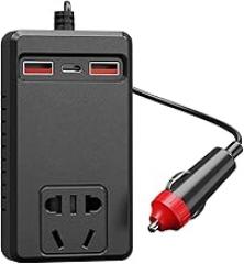 High Speed Charging Car Inverter Power Adapter 150W 4 Intelligent USB Ports Compact Design for Road Trips Electronics Car Power Inverter for Road Trips