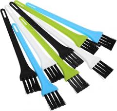 8pcs Nylon Cleaning Brushes for Keyboards and Crevices Small Brushes Black and Handles for Tight Spaces and Detailed Cleaning