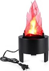 TOPCHANCES 3D LED Fake Fire Flame110v Effect Fake Campfire Decoration,Artificial Flame Effect Light Electronic Fire Fake Flame,Pretend Light Up Campfire for Christmas,Bar Stage,Home Holiday Party