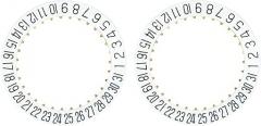 2Pcs Date Indicator Date Wheel Disc Plate 2557 H6 for ETA 2804-2 2824-2 2892A2