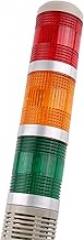 3 Layer Industrial Tower Signal Warning Light Buzzer/No Buzzer 12VDC24V Flash/Steady Safety Stack Lamp 110V220V for Machine Tool(LED Bulb,220V Steady-Sound)
