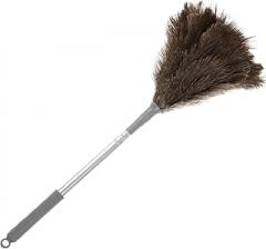 Telescopic Ostrich Feather Duster, 7”-51” Extendable Lightweight Ceiling Fans Feather Duster, With Anti Slip Handle for Chandelier Glass Furniture Electronics, Reusable, Dusting Tool for Home Cleaning