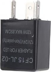 Yosoo Health Gear LED Flasher Relay, CF15 JL-02 Electronic Flasher Relay 3 Pin Electronic Turn Flashers Non Polarity Turn Signal Relays Normally Open Flash Relay