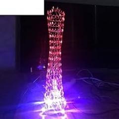 Light Cube Kit Tower Small Lumbar LED Light MCU Music Spectrum Electronic DIY Production Parts