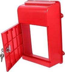 Wall Mounted Lockable Mailbox Key Lock Plastic Letters Storage Box for Home Office Commercial Use Secure Design for Mail Electronic Device Charging