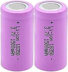 3.7V 1500Mah 18350 Li-ion Rechargeable Ba 10A Continuous Discharge Power Supply Ba for Headlight Camera Toy,2 Pieces