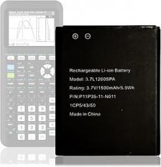 3.7L 1200SPA Replacement Battery for Texas Instruments TI-84 Plus CE,TI Nspire CX/CX II, TI Nspire CX CAS/CX II CAS Calculator 1500mAh Battery Compatible with P/N P11P35-11-N011 1CP5/43/50