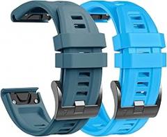 lepmok 20mm Women Band for Garmin Fenix 7S/Fenix 7S Solar/Fenix 7S Sapphire Solar/Fenix 6S/Fenix 6S Pro/Fenix 5S/Fenix 5S Plus (2-Pack)