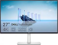 Dell 27 Plus 4K Monitor - S2725QS - 27-inch 4K (3840 x 2160) 120Hz 16:9 Display, IPS Panel, AMD FreeSync Premium, sRGB 99%, Integrated Speakers, 1500:1 Contrast Ratio, Comfortview - Ash White