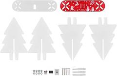 DIY 3 Dimensional Christmas Tree Electronic LED Circuit Kit for Home Desktop Decoration Selected Wood These Pend are Designed for Durability Ensu That They Can (Red)