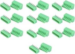 6 Pin Screw Terminal Block 15EDG, 381mm. Pitch Male Female Pluggable Terminals, 10 Pairs Wiring Connectors with Brass, 300V 8A Rated for Electronics, Appliances, Control