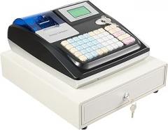 48 Keys Electronic Cash Register, 35W Commercial Grade Casher, POS Terminal Cash Register with Drawer,8 Digital LED for Supermarkets Shopping Malls Restaurants (Black - 35W)