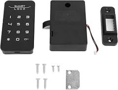 Keyless Cabinet Lock, Touch Electronic Password Panel Keyless Lock for Toolboxes, Drawers, Cabinets, Mailboxes, School Lockers, Emergency Unlock Support