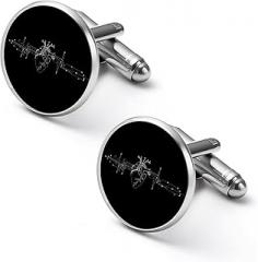 Generic Heart Heartbeats Electronic Board Men's Cufflinks Shirt Cufflink Cuff Links Business Wedding Tuxedo