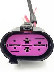 4-pin Automotive Sensor Electronic Connector Wiring Harness Fan Socket Compatible With 1J09064 1J0906444 1J0906234(4P Female,1 Pc)