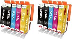 520XL Ink Cartridge for 520 521 XL Compatible PIXMA IP3600 4600 4700 MP 540 550 560 620 630 980 MX860 Printer New 2026 High for Reliable Electronic Component, Precision, Stable Performance