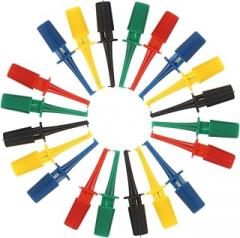 20pcs Round Test Hook Clips for Electronic Testing Multimeter Tester Hook PCB Test Clip