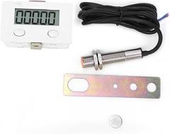 FLEXMAN LCD Digital Display Counter with Magnetic Induction Switch, 0~99999 Digital Counter for Knitting Machine, 2.5 x 1.5 x 1.5 Electronic Tally Counter