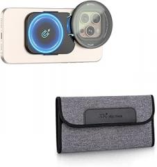 JJC 4 Pockets Lens Filter Case for Filter Up to 82mm + 67mm Phone Lens Filter Adapter