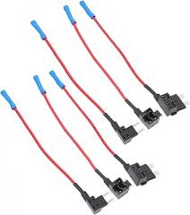 6pcs Automotive Fuse Tap Assortment Standard Circuit Fuse Holder Adapter Protects Electronics From Circuits Overloads Compatible with All Vehicle Types