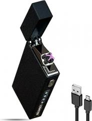 Electric Lighter, Windproof Lighter Flameless Plasma Beams USB Rechargeable Lighter w/Battery Display - for Fire/Cigarettes, Campings