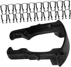 OUNONA 200pcs Fuel Line Retaining Clips Black U-Shaped Fuel Hose and Brake Line Accessories Easy Installation Wide Compatibility for Automotive Applications