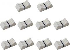 pson 10Pcs Straight Slide Potentiometer Flat Push Knob, 8 x 1.2mm Insert Shaft for Audio Mixer and Electronic Equipment(White)