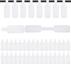 35PCS Reusable Cable Cord Wire Labels, Self-Adhesive Hook and Loop Cable Labels, Easy to Write on Wire Label, White Cables Tags for Electronics, Computer Cables Management and Identification