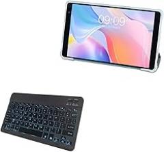 BoxWave Keyboard Compatible with Teclast P80T - SlimKeys Bluetooth Keyboard - with Backlight, Portable Slim LED 7 Colors - Jet Black