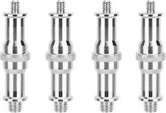 CAMVATE Standard 1/4 to 3/8 inch Metal Male Convertor Threaded Screw Adapter Spigot Stud for Studio Light Stand, Hotshoe/Coldshoe Adapter, Ball Head, Wireless Flash Receiver, Trigger(4 Pieces) - 3283