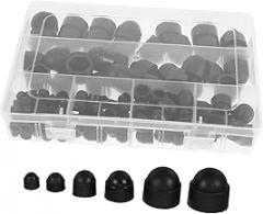 145pcs Plastic Screw Protective Caps Hexagonal Dome Covers for Industrial Equipment Assembly Versatile Nut Caps for Automotive Mechanical Electronic Use