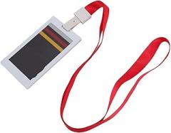 Yunseity E Paper, NFC E Paper 3.7 Inch Black White Red Industrial Electronic ID Card, Supports Customizable Templates for Text Images QR Codes and Barcodes