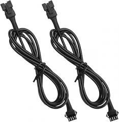 2PCS 4 Pin RGB LED Extension Cords, 60 Inch Multi-Color Neon Strip Extension Cable with Female and Male Connector, Rock Light Extension Wire for LED Car Truck Motorcycle ATV Light (2PCS)