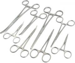 Ultimate Hemostat Set, 8 Piece Ideal for Hobby Tools, Electronics, Fishing and Taxidermy (8'', 6.25'', 5'' and 3.5'')
