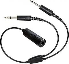 General Aviation GA Dual Plug Headset Extension Cable Twin Plugs U174 Adapter U-174 Splitter Optical Audio Jack Aux Cable for Bose A20 Pilot Headphone Helicopter