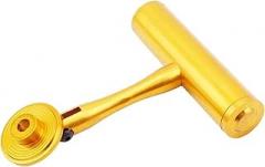 Bicycle Accessories Aluminum T Type Bicycle Handlebar Lamp Mount Bracket Holder Phone Mount Extender Expansion Rack Bike Parts (Color : Gold)