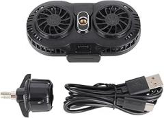 Phone Cooler,Mobile Phone Cooler Fan,Retractable Mute Cellphone Radiators with Dual Semi Conductor Cooling Chip for Phones (Black)