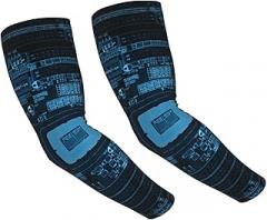 HTRWEDG Electronic Map Arm Sleeves Cover Uv Sun Protection For Sports Running Golf Cycling Hiking