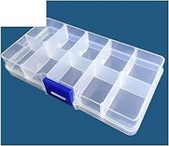 10 Grid can be remov Transparent Plastic Small Box kit Storage Box Jewelry Jewelry Box Electronic Components Parts Finishing Box