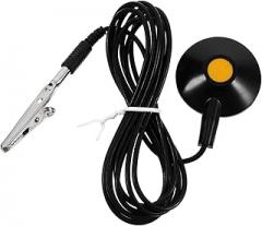 Static Ground Cable ESD Sucker Pu PVC Material Clip for Grounding Electronic Equipment and Maintenance Black Grounding Wire for Safe Static Discharge