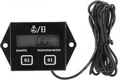 Digital Tachometer Speedometer for Chainsaw and Lawn Mower, Small Engine Pulse Tachometer with Electronic Display, Motorcycle and ATV Compatible Gauge