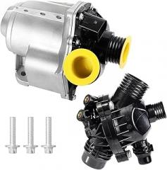 Electric Engine Water Pump Coolant 11517588885 Compatible For BMW N54 N55 135i 335i 535i 740i 640i 740i X1 X3 X5 X6 Z4 Series 3.0L(Pump and Thermostat)