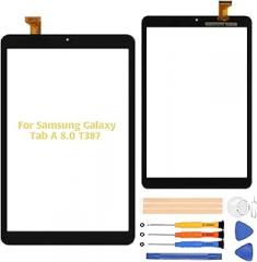 A-MIND for Samsung Galaxy Tab T387 SM-T387 Touch Screen Digitizer Glass Replacement,for Samsung Galaxy Tab A 8.0 T387 SM-T387V T387T T387A Touch Display Panel Repair Parts Kit,with Tools (Black)