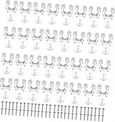 KICHOUSE 50pcs Led Rope Light Clips Cable Clips for String Lights Outdoor Indoor Mounting Screws and Easy Installation
