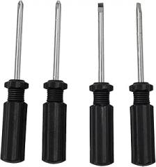 Mini Screwdriver Set 2 Pcs for Small Devices, 4mm Slotted and Cross Hand Repair Tools, Electronics Disassembly Tool for Jewelry, Toy, DIY Repairs(4PCS)