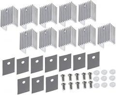 Veemoon 10pcs Aluminum Triode Heat Sink Cooler Fin Voltage Regulator Radiator Electronic Component Cooling Module with Lightweight Design