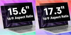 Laptop Privacy Screen Filter for 15.6 Inch 1920x1080 Resolution & 17.3 Inch 1920x1080 Resolution, Anti Blue Light Glare & Anti Scratch Computer Privacy Shield