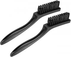 HARFINGTON 2pcs Antistatic Brush 20x84mm Portable PP Handle Nylon Anti Static Cleaning ESD Brushes for Electronics Computer Keyboard, Black