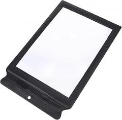Portable Handheld Magnifier Lightweight Reading Glass with Black Frame for Elderly Low Easy Carry for Books Newspapers Maps and Electronics